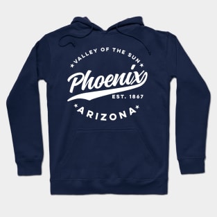 Vintage Phoenix Arizona Valley of the Sun City White Hoodie